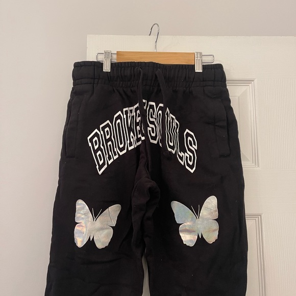 broken soul iridescent butterfly sweatpants - Picture 4 of 5